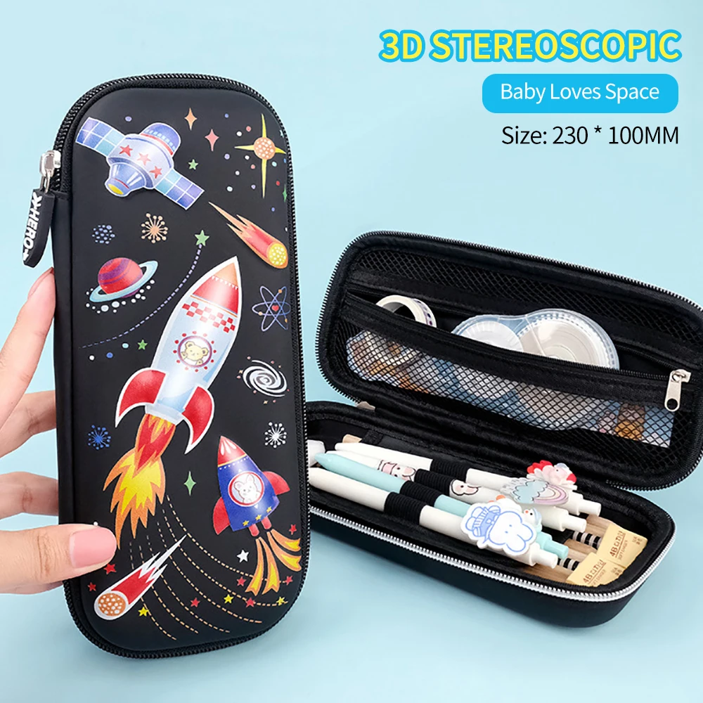 ثلاثية الأبعاد إيفا سعة كبيرة مقلمة حامل قلم لطيف حقيبة أقلام رصاص من الكارتون للفتيات صبي أطفال مدرسة القرطاسية صندوق رصاص pencelcase