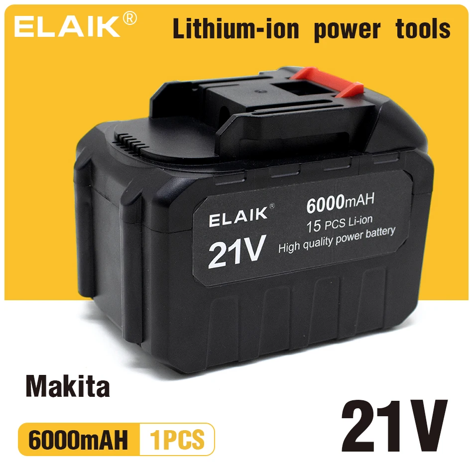 

Suitable for Makita power tool rechargeable battery 18V21V 6000mAh electric screwdriver electric drill lithium ion battery larg