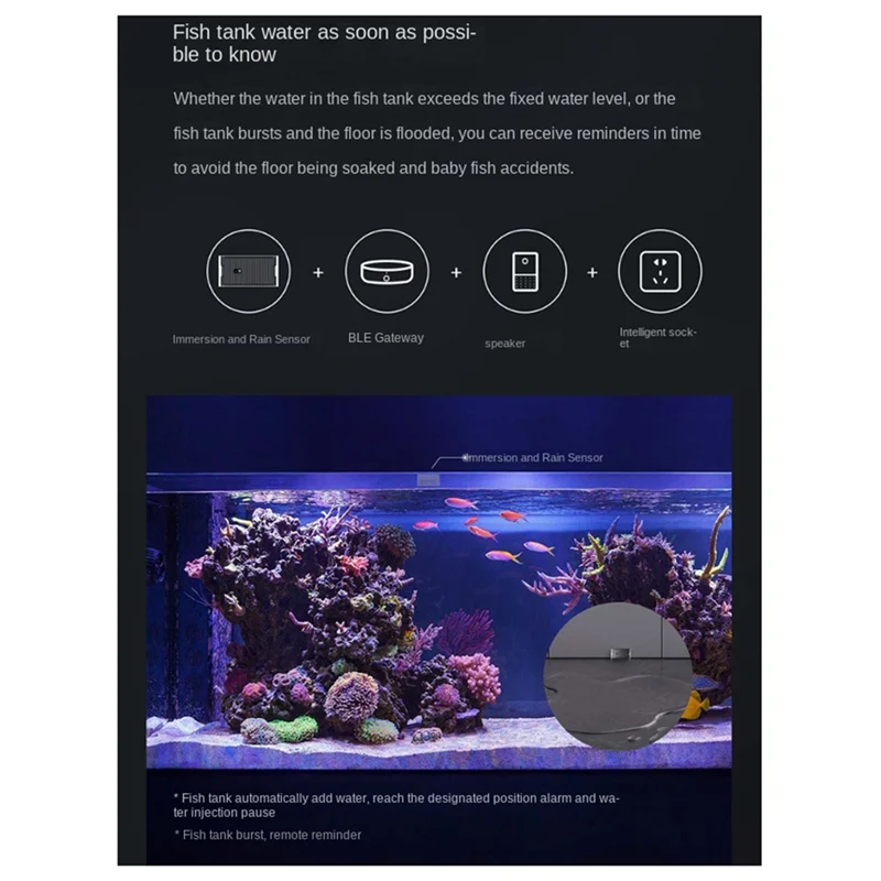 【Superdeals】Sensor de vazamento de água Detector de inundação e chuva IPX7 à prova d'água 3 configurações de sensibilidade para trabalhos de segurança doméstica