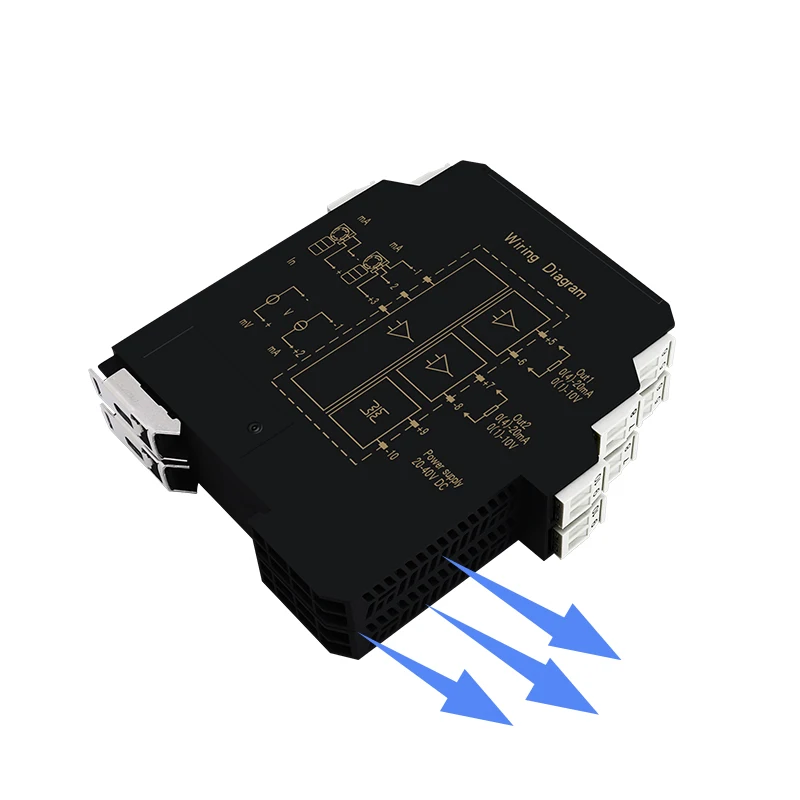 Distributore di potenza con ingresso corrente industriale serie THS-IP Isolatore di segnale a triplo isolamento 4-20 mA per trasmettitori Controllo PLC