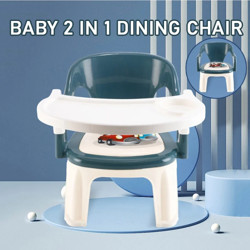 2 In 1 Multifunctional Baby Dining Chair Clean Easily Baby Dining Compartment Detachable Plate