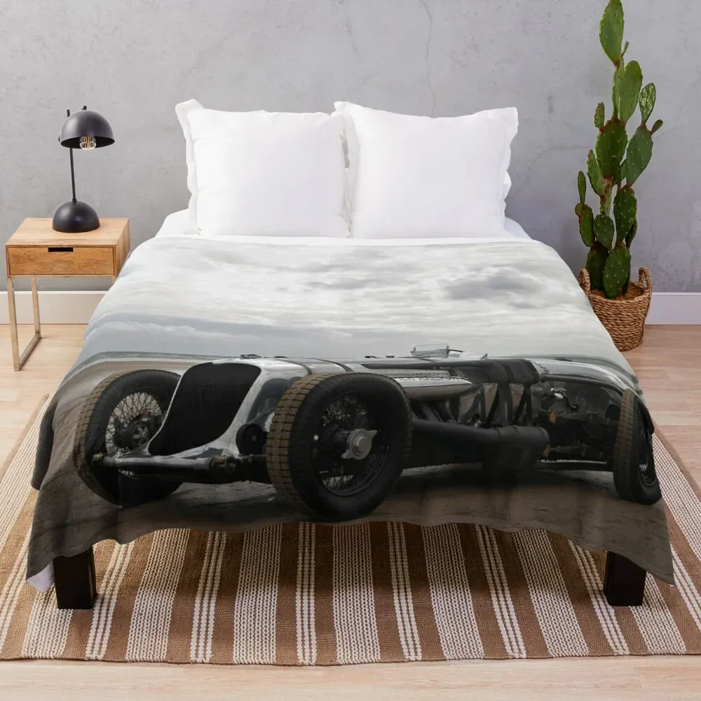 

Napier Railton at Pendine Sands Throw Blanket Weighted valentine gift ideas Multi-Purpose Blankets