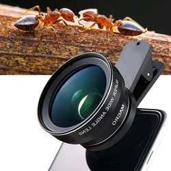 2 IN 1 Lens Universal Clip 37mm Mobile Phone Lens 0.45X Super Wide-Angle + 12.5X HD mobile macro lens For iPhone 13 11 14 pro
