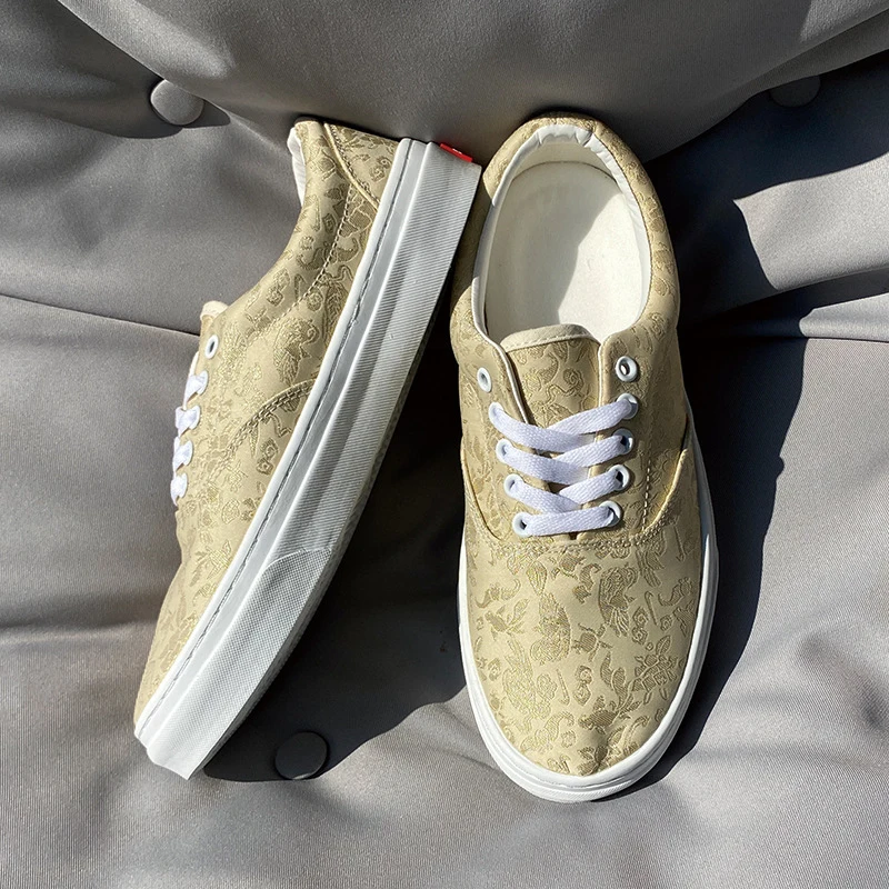 

Ретро-кеды из канваса цвета шампань, низкие, больших размеров, для мужчин и женщин, универсальные для пар, модные, спортивные и повседневные.