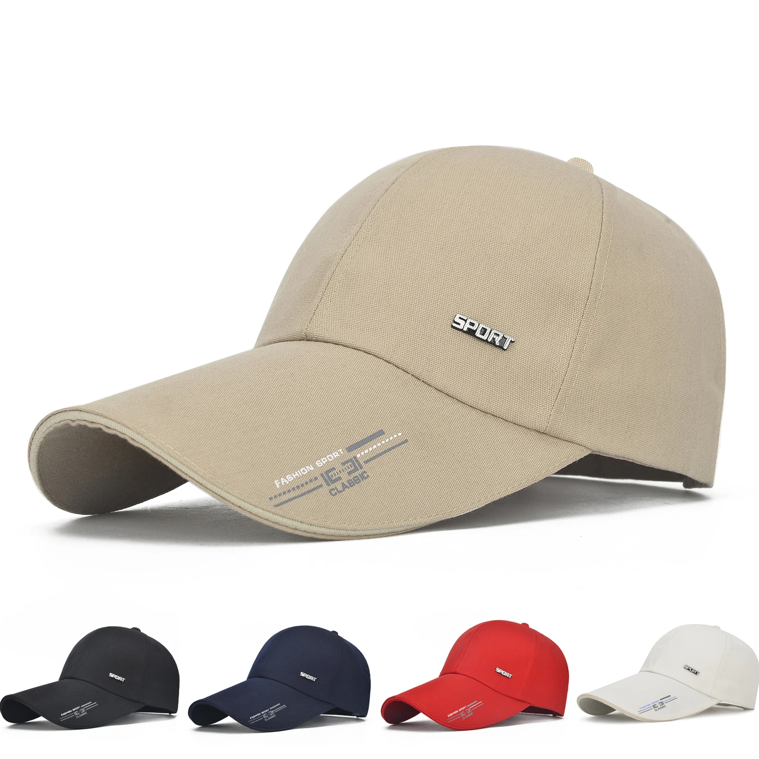 

11cm Long Brim Fishing Hat Man Summer Sunscreen Baseball Cap Outdoor Sun Protection Sports Caps Women Strapback Hiking Hats