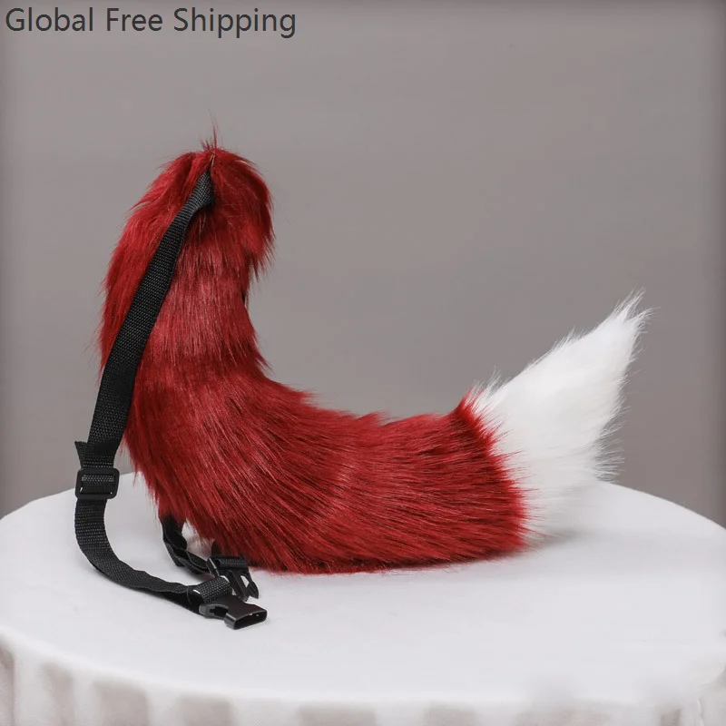 섹시한 플러시 여우 꼬리 귀 애니메이션 소녀 롤플레잉 동물 머리띠 사실적인 액세서리 귀여운 로리타 헤드드레스 할로윈 소품