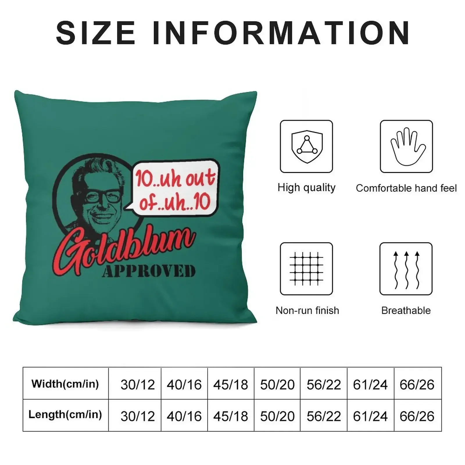 Goldblum Approved 10...uh out of...uh...10 Premium Throw Pillow Room decorating items Plaid Sofa Anime pillow