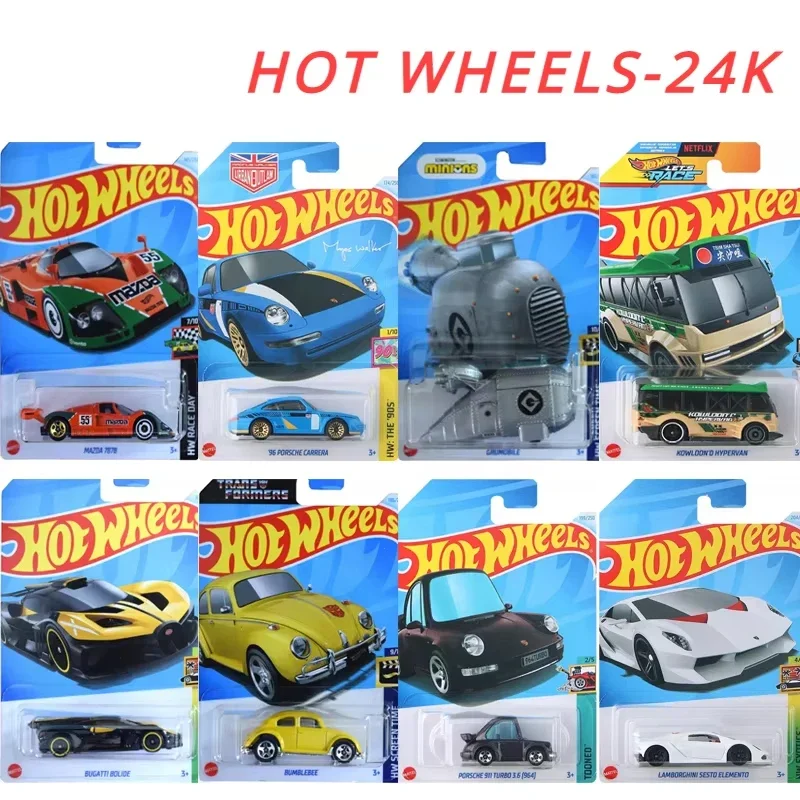 24K Original Hot Wheels coche niño juguete 1/64 Diecast Bumblebee Bugatti Bolide Porsche 911 Turbo Carrera Lamborghini Nissan Skyline