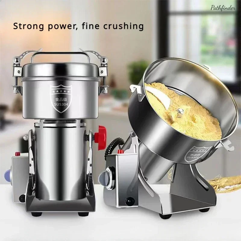 304 stainless steel herb crusher. Household. Powder machine. Grinds Panax notoginseng. Ultrafine mill.