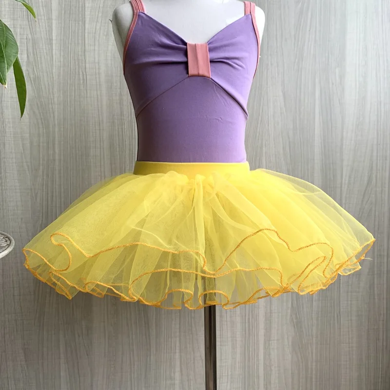 Girls Tulle Skirt Tutu Dancing Dress Multi-Layer Fluffy Short skirt Ballet Tutu Dance Skirts 4 Layers Mesh Gymnastics Half Skirt