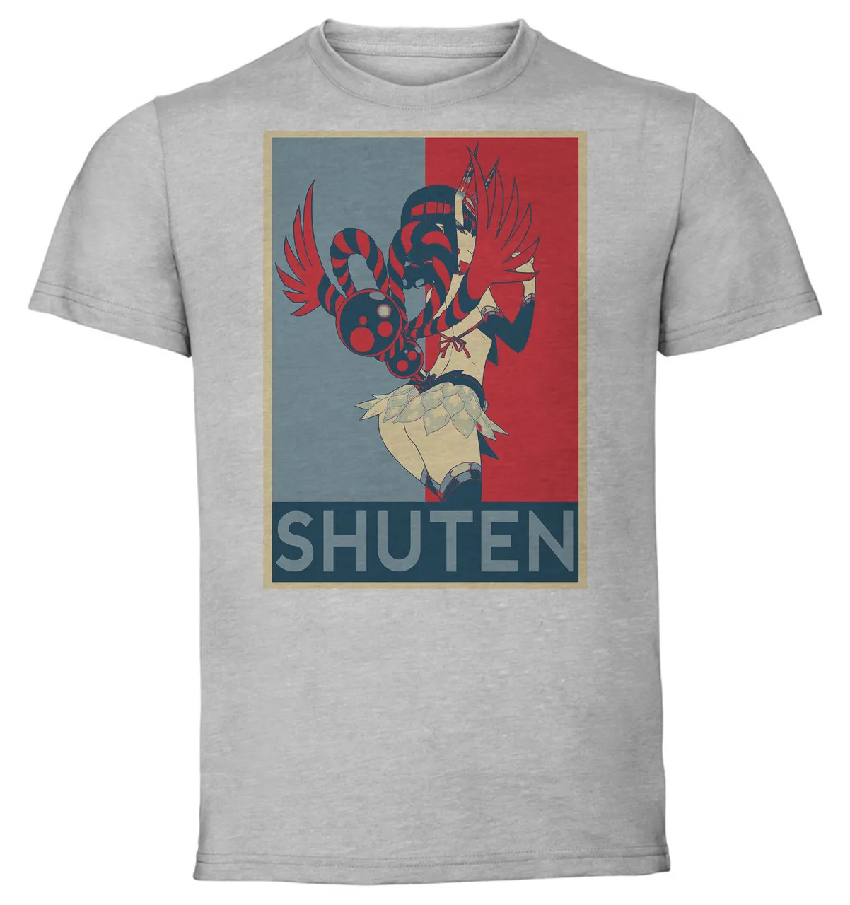 

Футболка унисекс серая пропагандистская судьба большой заказ Shuten Douji Caster B