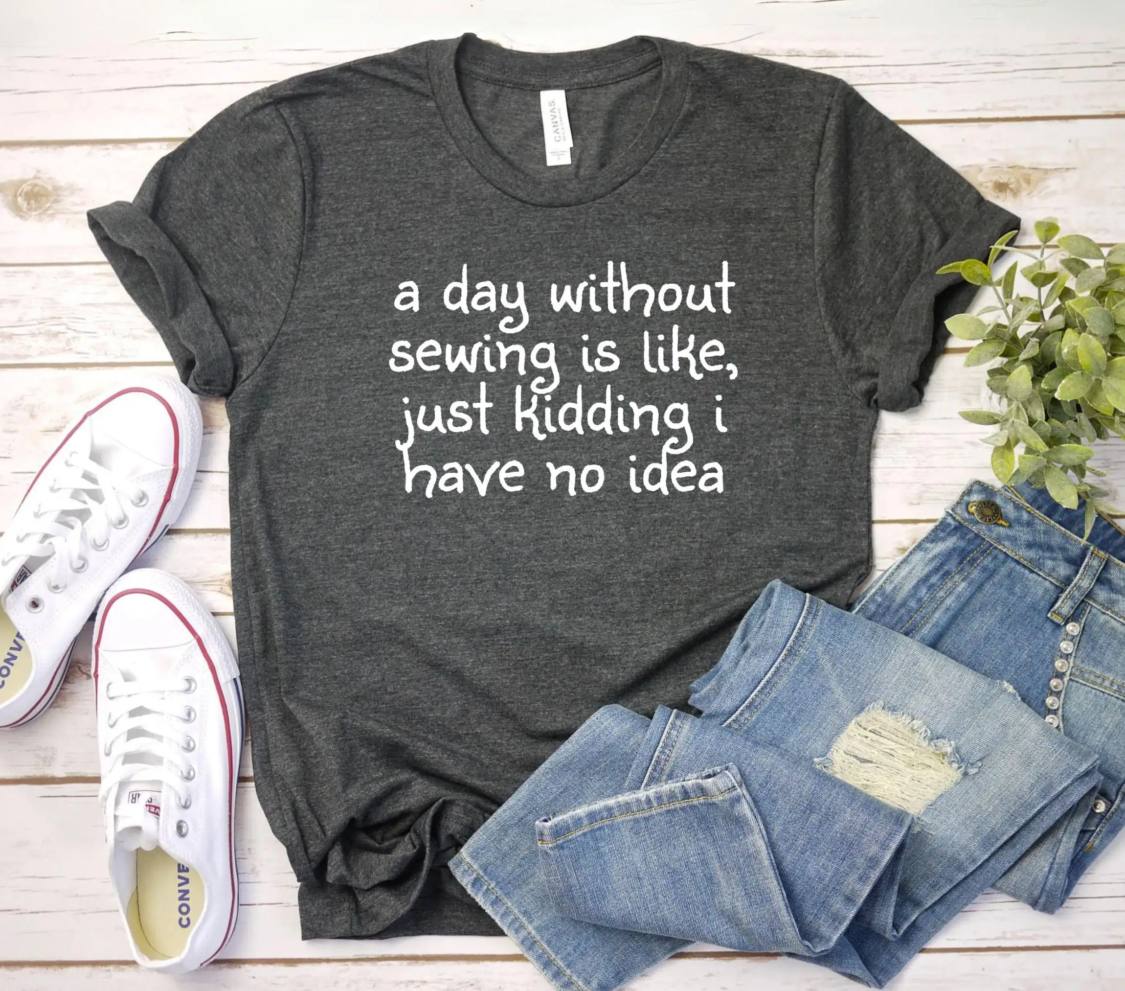 a day without sewing is like , Funny Sewing Sewing Machine  Gift For Her Seamstress  Women