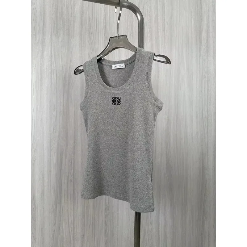 2025 Women's Cotton Vest - Slim Fit Sleeveless Summer Beachwear Chic Printed Design Luxury Gift image 4