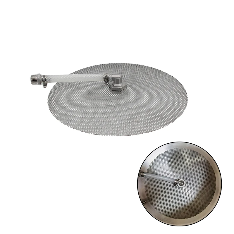 Stainless Homebrew All Grain Mash Tun False Bottom and Silicone Tubing Adapter Kit 9\