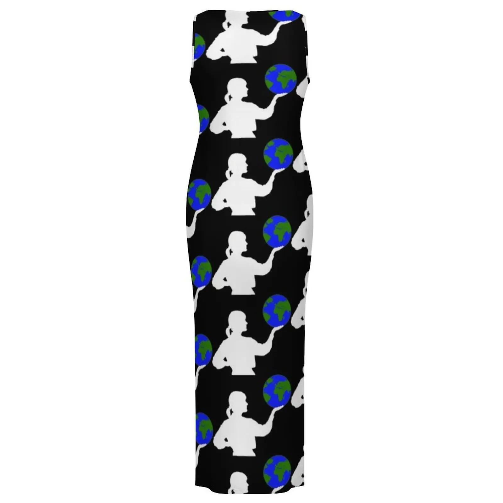 Vestido ajustado para derechos de mujer, vestidos largos de verano para el día internacional de la mujer, vestido de calle DIY personalizado sin mangas para mujer, talla grande