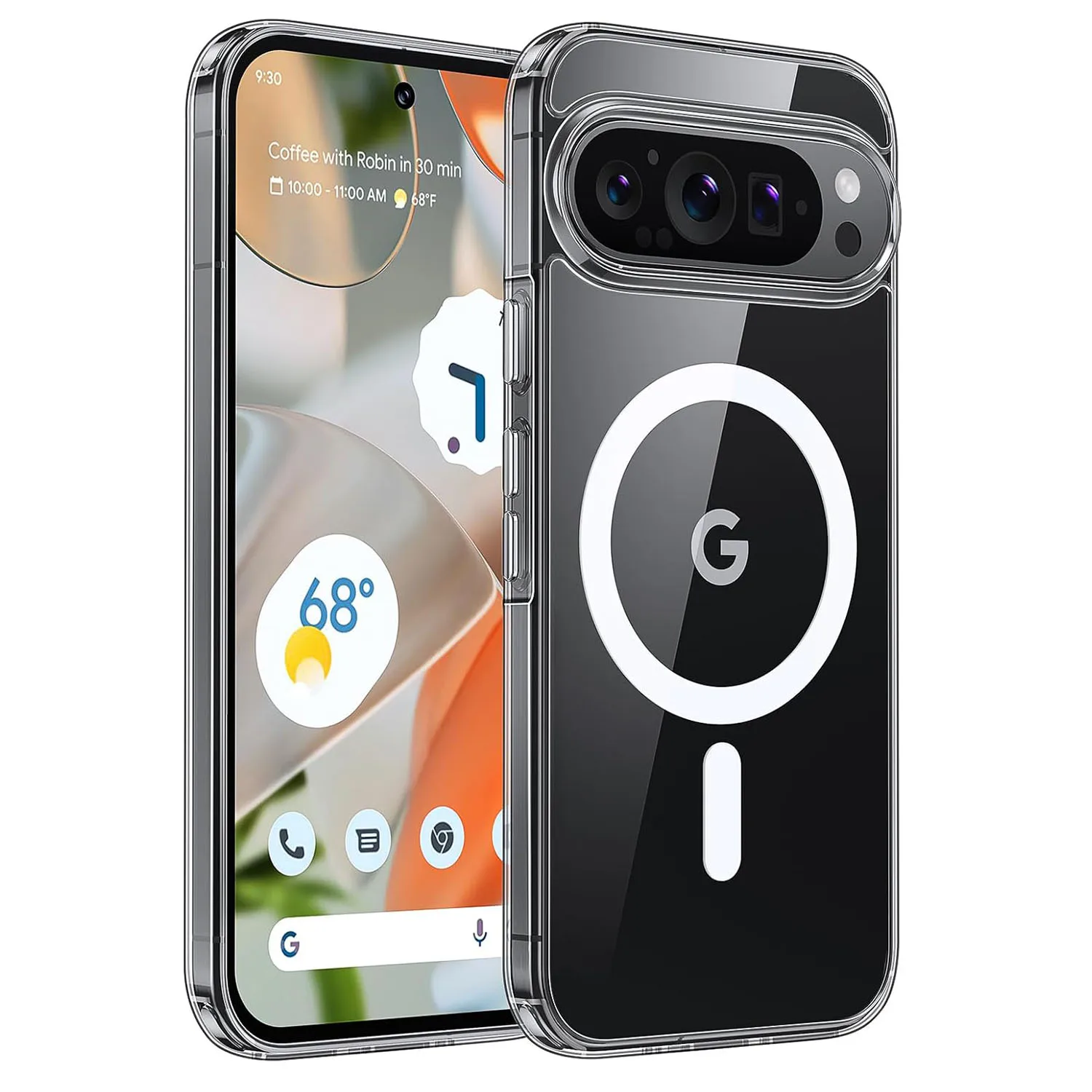 For Magsafe Magnetic Wireless Charging Case For Google Pixel 9 Pro XL Pixel9 Pro XL Clear Shockproof Back Cover Coque