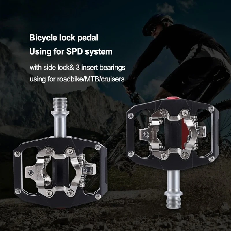 دواسات BMX من سبيكة ونايلون مع محامل SPD 3 محامل Cr-Mo قطع غيار سباق ذاتية الدواسة لدواسة دراجات السباق الجبلية #5