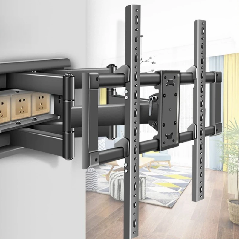 

Three strategies Universal ultra-thin TV hanger narrow frame embedded to avoid subwoofer telescopic shelf