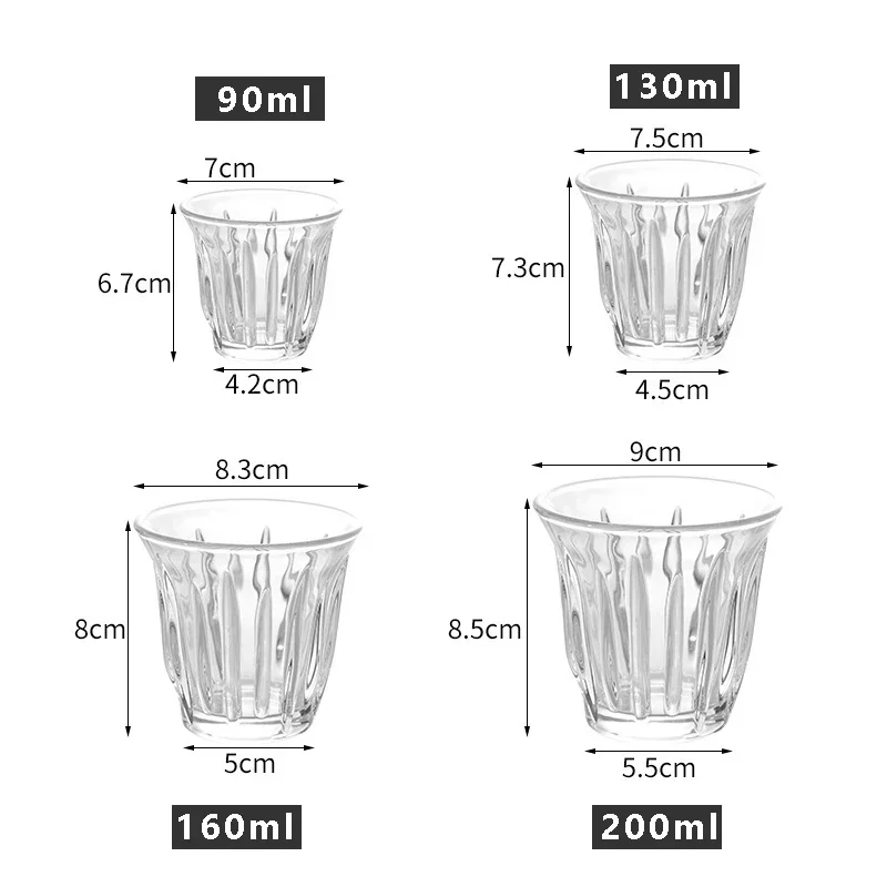 Heat Resistant Glass Cup Transparent Handheld Coffee Latte Cappuccino Mug Whiskey Tea Milk Beer Cocktail Cup for Bar Accessories