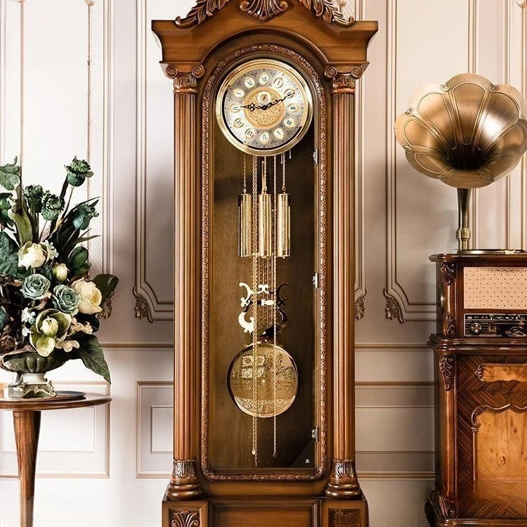 Floor clock, living room home American clock, desktop clock European retro