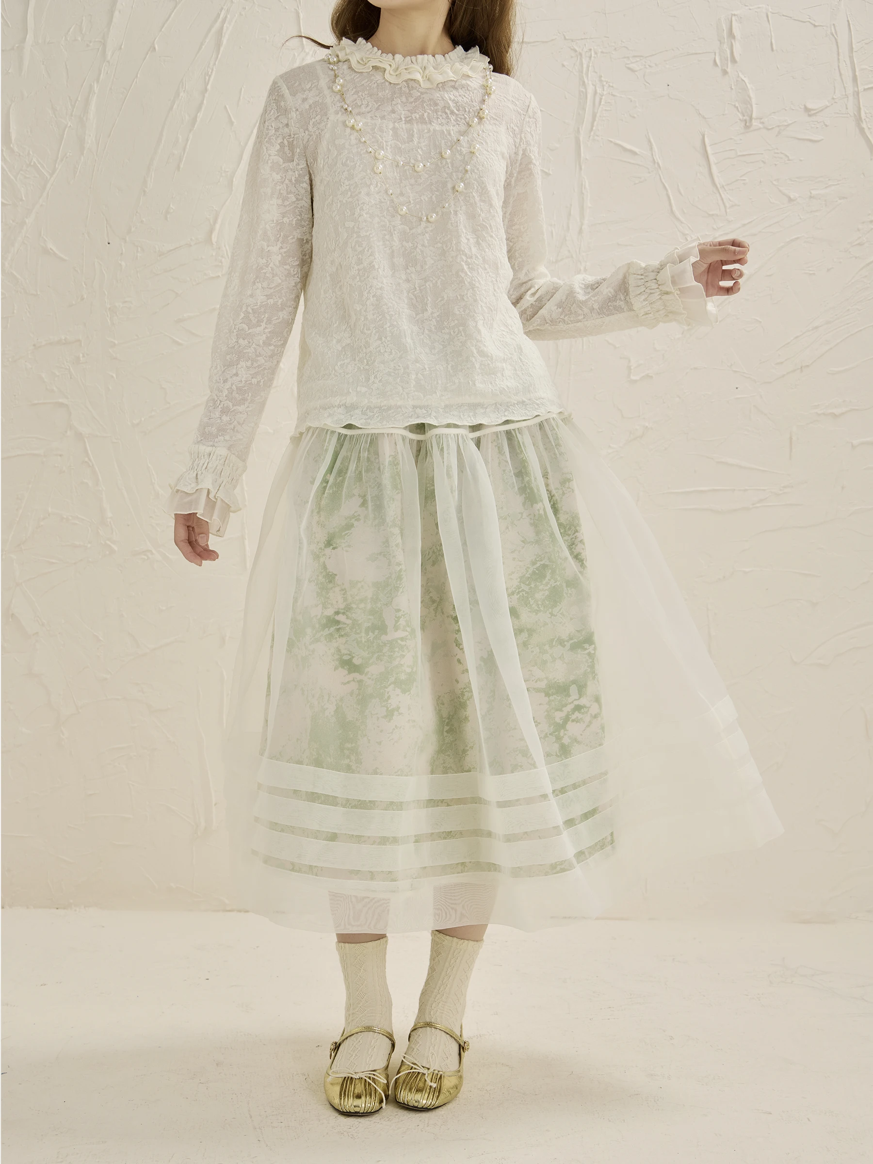 

Женская юбка Mani из евроорганзы с цветочной вышивкой, полудлинная, с высокой талией, из полиэфирного волокна, с изысканной отделкой