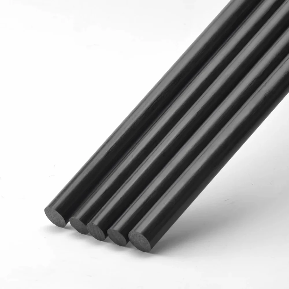 Carbon Fiber Solid Rods Diameter 0.5mm~12mm 500mm Long Cylindrical Carbon Shaft for RC Models or DIY