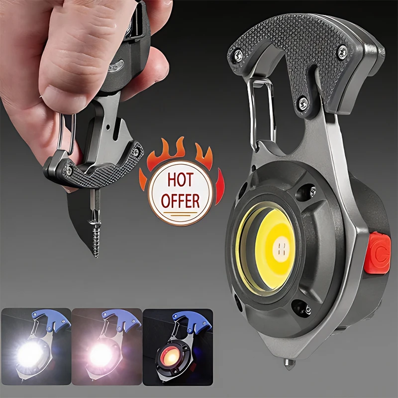 

Keychain Light Flashlight Strong Lights Charging Multi-Function Portable Small Mini Super Bright
