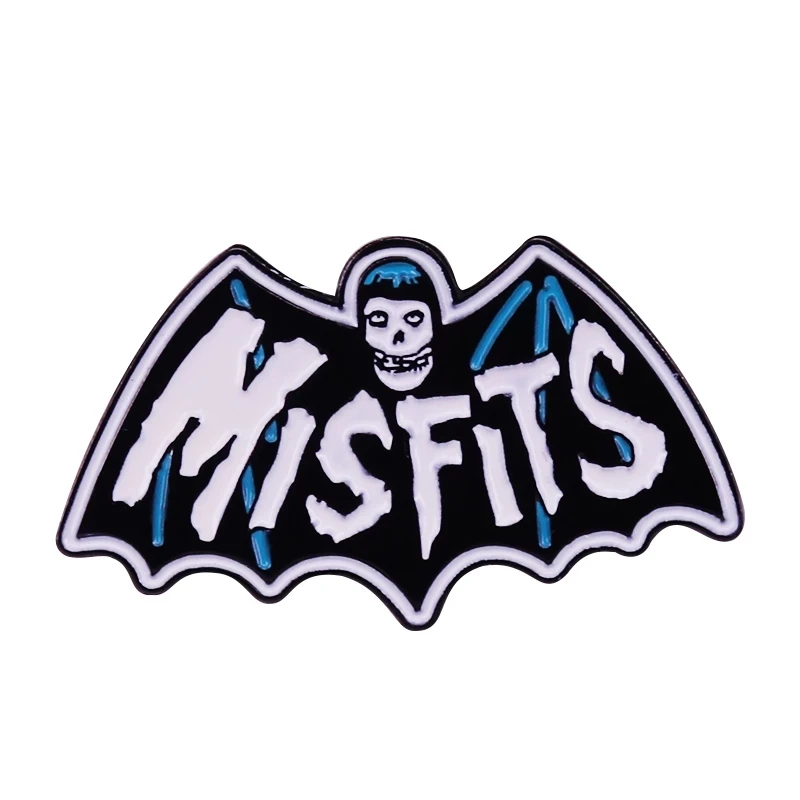 Punk Rock Band Misfits Anime spille da bavero zaino Jeans spilla smaltata gioielli di moda regali Bat Fiend Club Cartoon badge