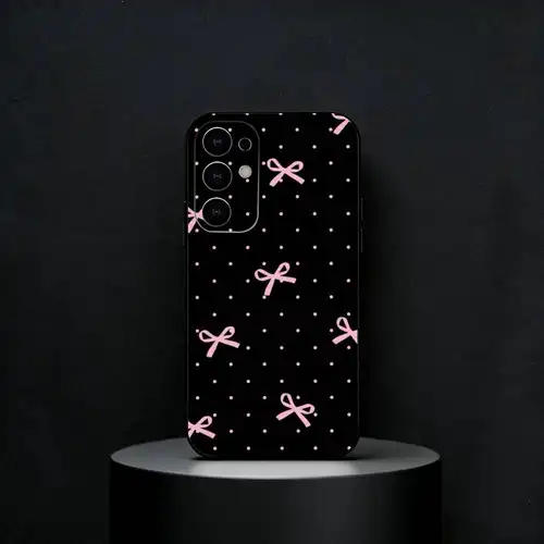 Bowknot Heart Phone Case For Samsung S25,S24,S23,S22,S21,S20,Plus,Fe,Lite,Others Black Cover - Image 3
