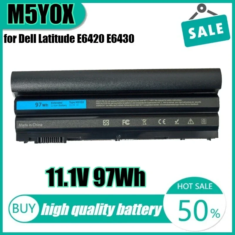 

11.1V 97Wh M5Y0X Laptop Battery for Dell Latitude E6420 E6430 E6520 E5420 E5430 E5520