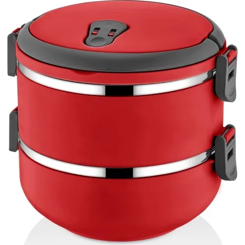 Freshbox New Color Red 2-Level Dining Thermos Lunch box 1,5 lt