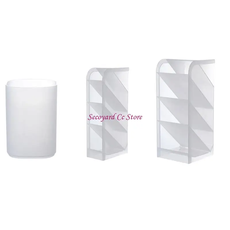 N3UC سطح المكتب 4-شبكة واضحة ماتي حامل القلم فرش ماكياج حامل منظم للمنزل