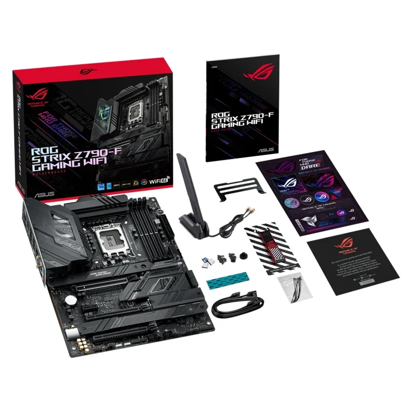 ASUS ROG STRIX Z790-F GAMING WiFi 6E LGA 1700 Intel 13Th & 12Th Gen ATX Gaming Motherboard 16 + 1 Staças de Alimentação DDR5 4xM.2 Slots PCIe