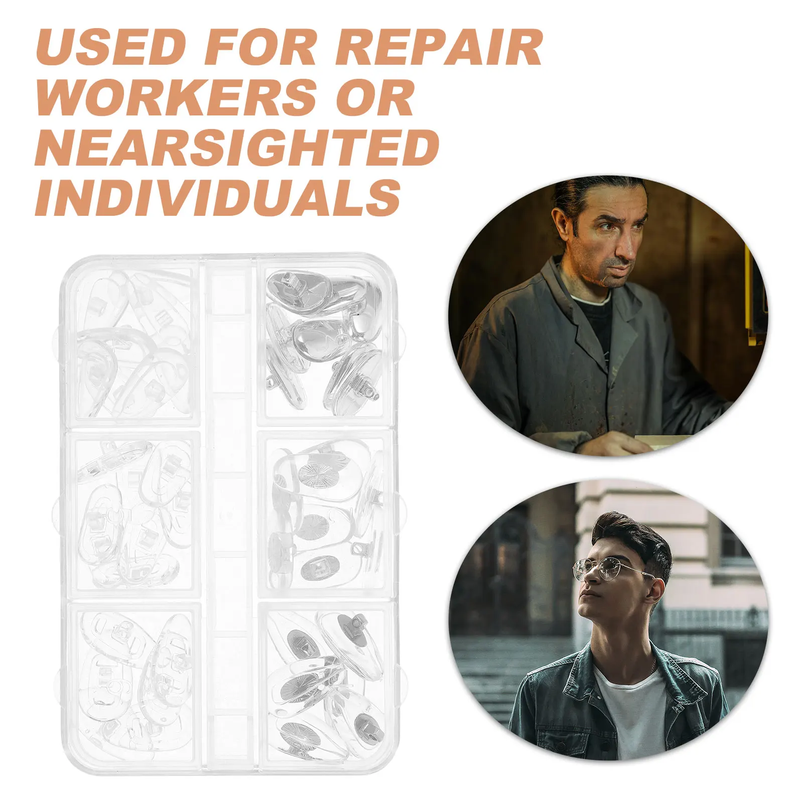

Nose Pad Repair Tool Eyeglass Pads Replacement Antislip Silicone Adjustment Kit Glasses Frames Durable Comfortable Non Deform