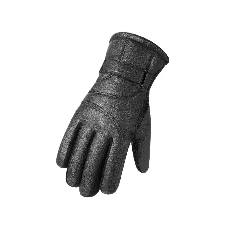 Herren-Winterhandschuh, verdickt, mit Fleece gefüttert, Touchscreen-fähig, wasserdicht, winddicht, kältebeständig, für Motorradfahren, Outdoor-Skifahren. – Detail 7