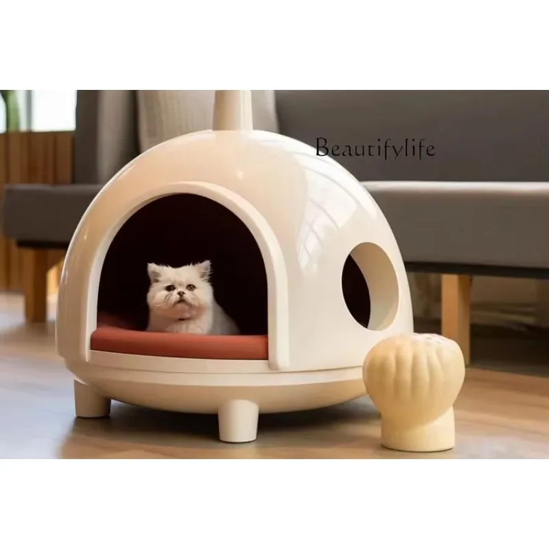X Creative Cat Nest Space Capsule Cat Villa Winter Warm Closed Security Pet Non-sticky Hair
