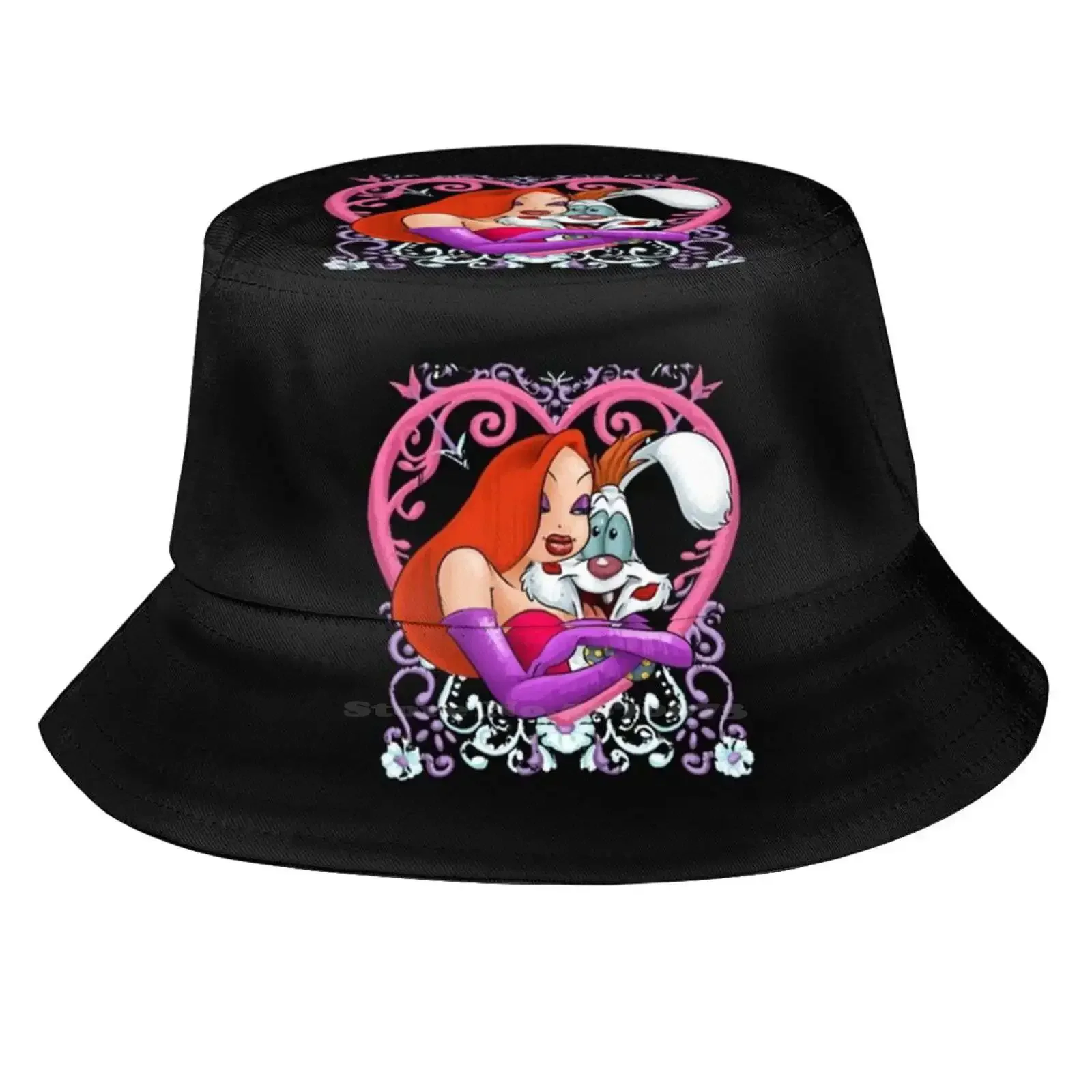 Rabbit Art Unisex Fashion Women Men Breathable Bucket Hats Rabbit Who Framed Roger Rabbit Cartoon Sexy