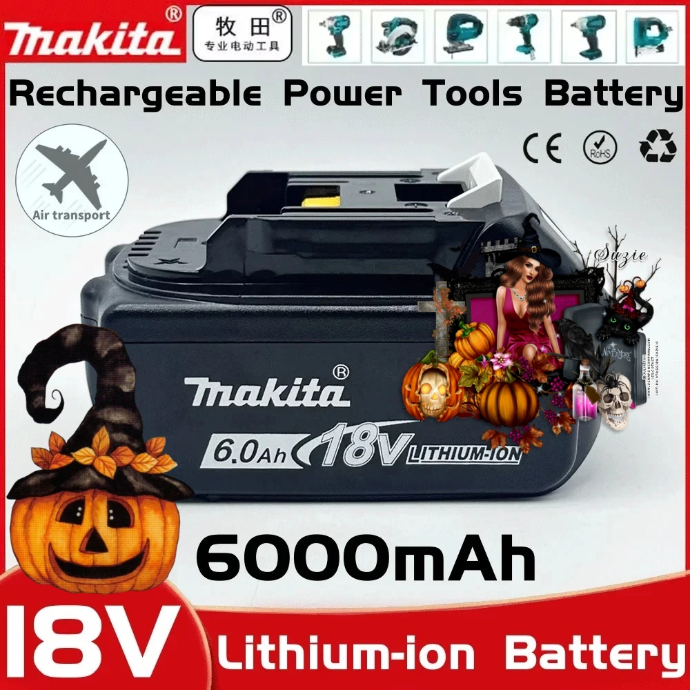 

18V Battery BL1830B BL1850B BL1850 BL1840 BL1860 BL1815 Rechargeable Original Makita 6Ah for Makita Lithium Battery