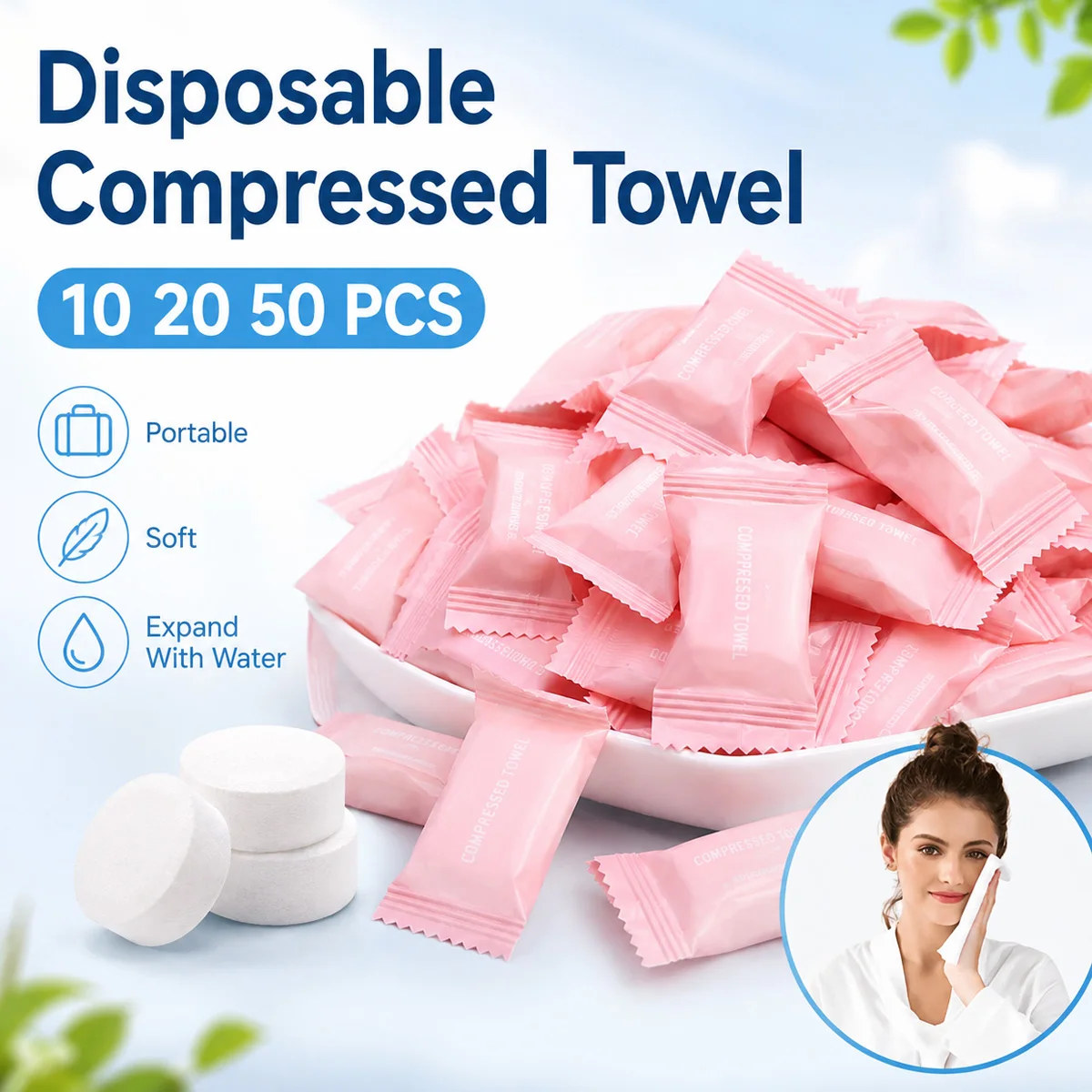 Disposable Compressed Towel Portable Bath Towel Travel Face Towel Soft Absorbent Towel Lightweight Hygienic For Home Outdoor