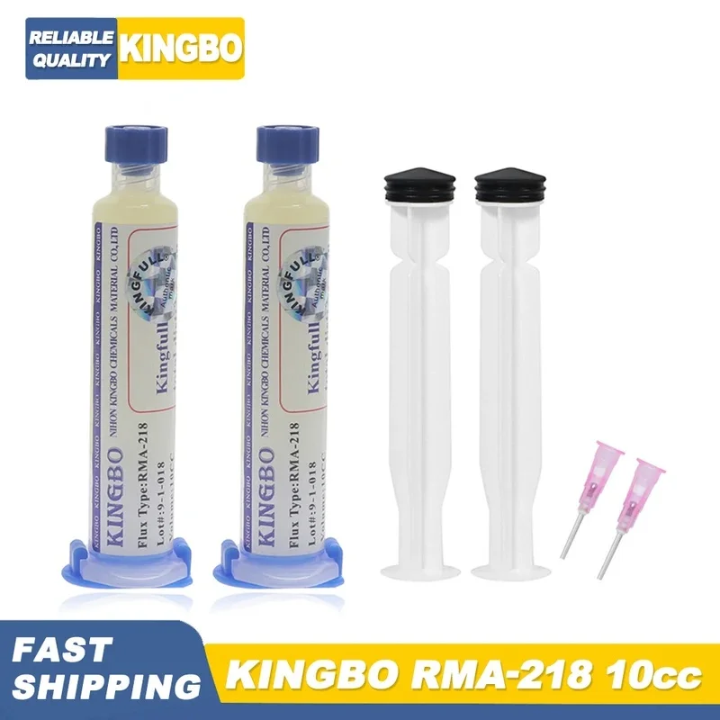 KINGBO RMA-218 10cc Solder Flux Soldering Iron Welding Flux Consumer Electronics Repair Solder Paste For Phone LED BGA SMD PGA