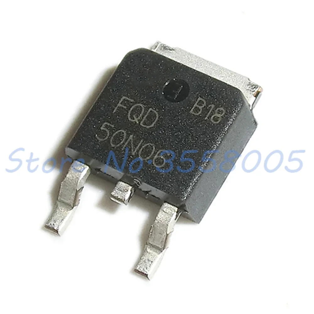 10PCS FQD50N06 N-Channel MOSFET Transistor 50N06 50A 60V TO252