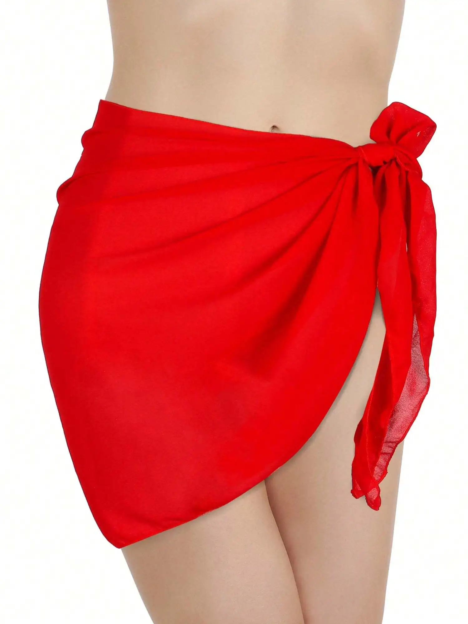 

2 Pcs Women Sheer Chiffon Sarong Beach Wrap Skirt Cover Up