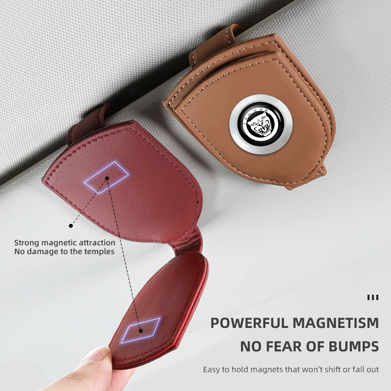 Car Sun Visor Glasses Clip Card Ticket Holder Stand Fastener For Jaguar XF XJ XFR XKR S-Type F-Type X-Type F-Pace I-Pace E-Pace