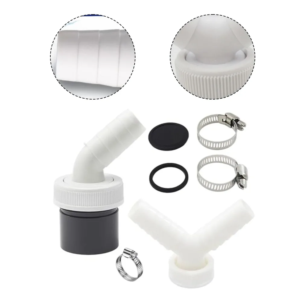 

Комплект из 2 соединителей для шлангов стиральных машин и сливных фитингов из ПВХ, 30/40 мм, адаптеры для сливных шлангов, наборы соединителей для слива