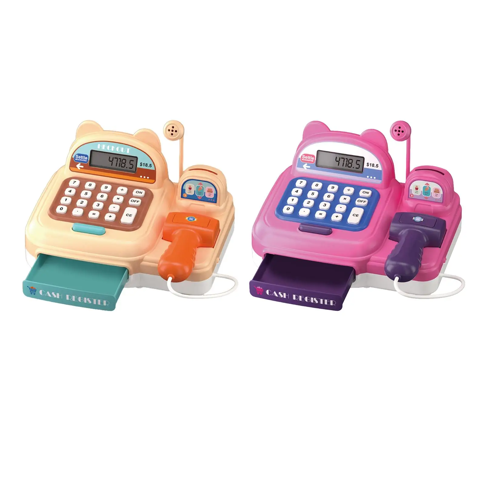 Supermarket Store Toys Register with Microphone Calculator Kids Valentines