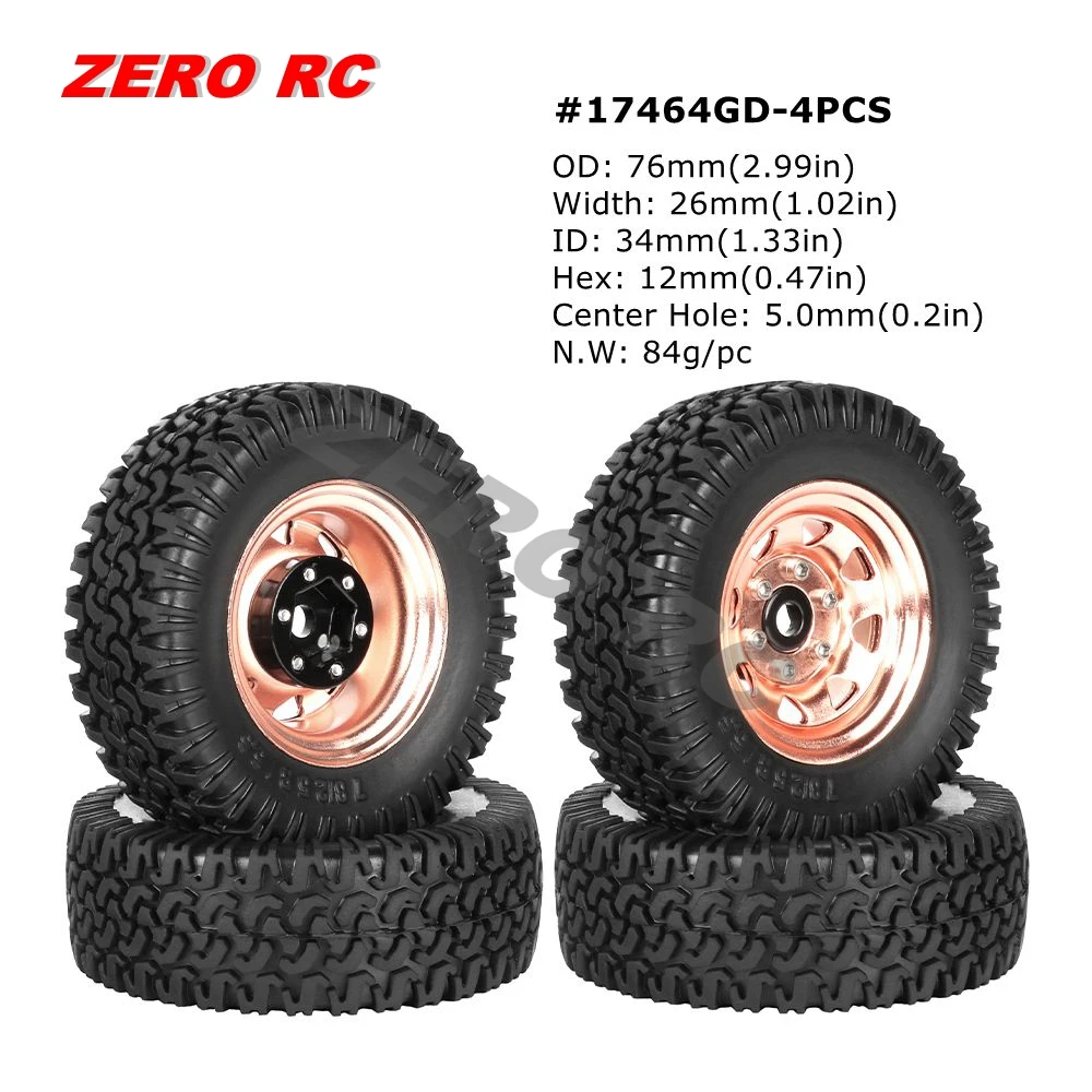 RC ロッククローラー 1.55 インチオフロードメタルビードロック