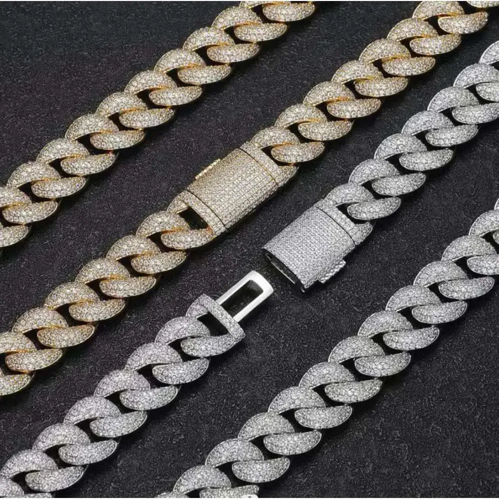 

Holycome Gra 15mm Vvs Hiphop Iced Out Bracelet Moissanite Cuban Link Chain