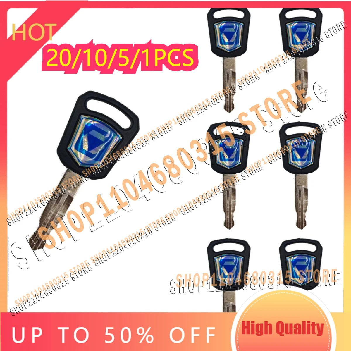 20/10/5/1pcs New Keys for Excavator Style Ignition Keys XE60 75 65 85 215 75DA 60D 200DA Door Lock Keys
