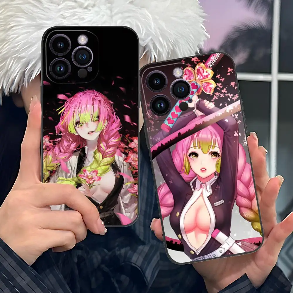 

Demon Slayer Mitsuri Phone Case for iPhone 17 16 15 14 13 12 11 X XR XS 8 7 Pro Max Plus Mini Colour Protective Cover Smartphone