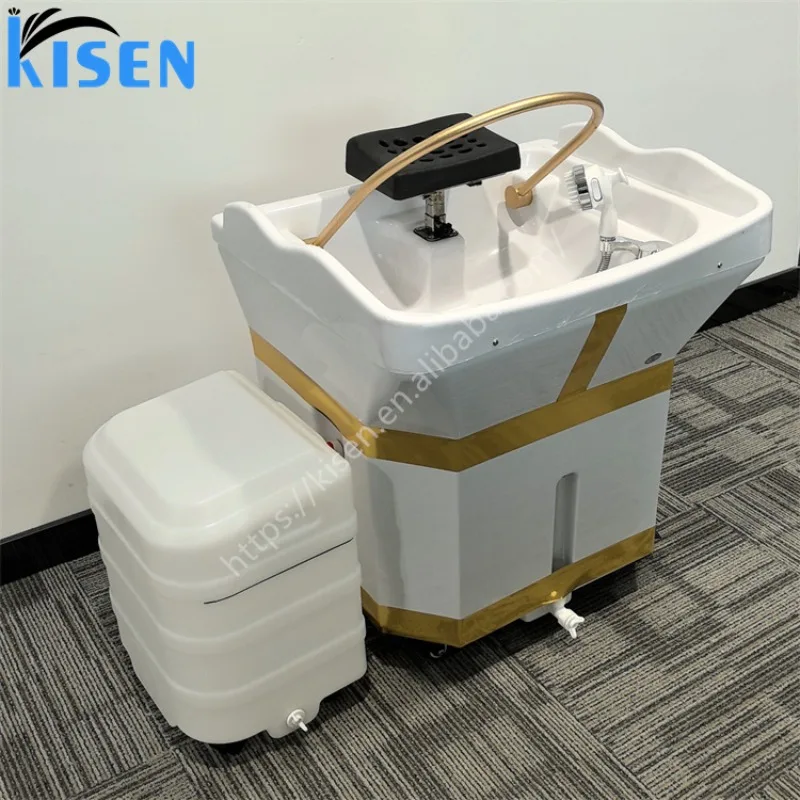 High-end Mshampoo Sink with 60L 18L Water tank Head Spa Hair Washing Set Machine with Fumigation Water Circulation